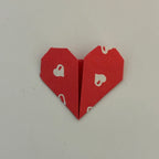 Cœur origami rouge plié à la main - cadeau Saint-Valentin, orizuru Suisse